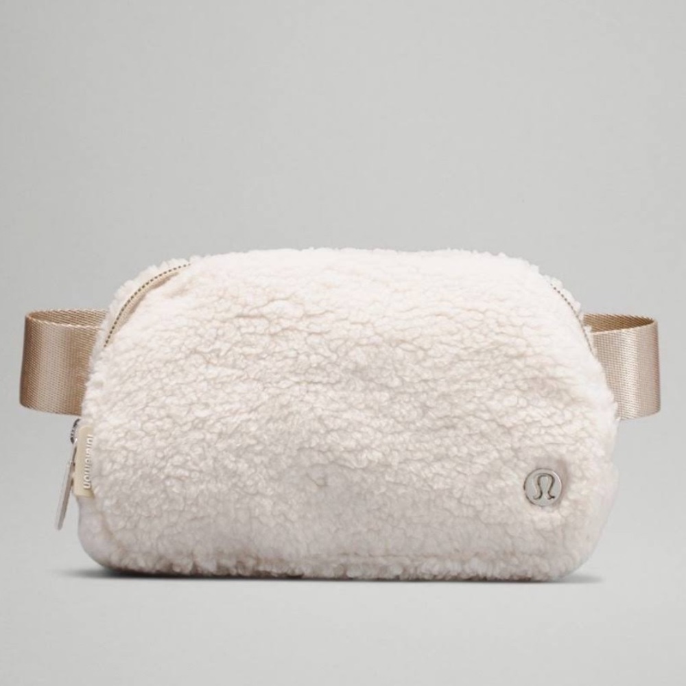 Lululemon White Fleece Everywhere Belt Bag